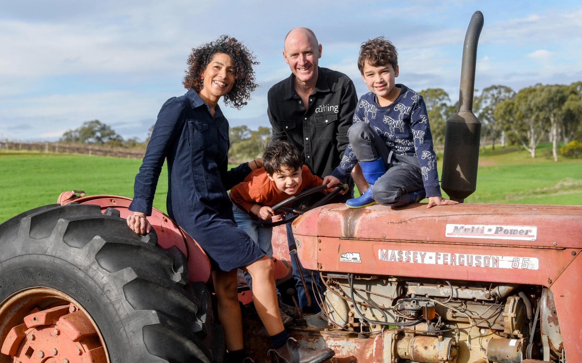 McDonald family on the old Massey Ferguson tractor